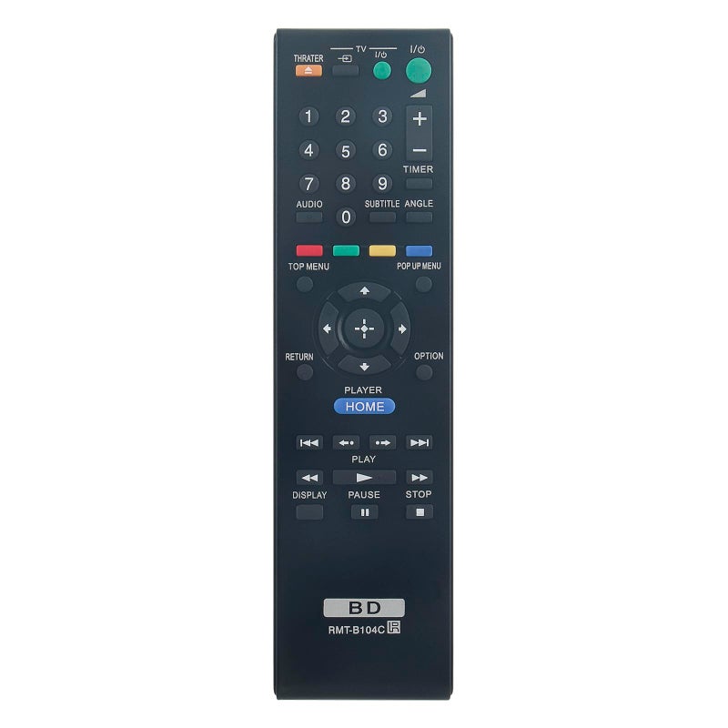 econtrolly New Replace Remote fits for Sony Remote RMT-B104C RMT-B104P RMT-B104A DVD Player BDP-BX59 BDP-X2 BD-EV870 BDP-S185 BDP-S270 BDP-S300 BDP-S350 BDP-S360 BDP-S570 BDP-S580 BDP-S780 BDP-N460 BDP-BX37 - Image 1